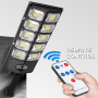 Соларна улична лампа с 420 LED диода, дистанционно, сензор за движение и фотоклетка 