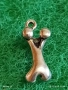 Винтидж сребърна висулка талисман във формата на КОКАЛ за КУЧЕ ретро стил Бижу 50953, снимка 2