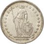 Два сребърни франка 1940 г., монета от Швейцария (демонетизирана 1971 г.), снимка 2
