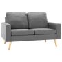 vidaXL 2-местен диван, светлосив, текстил(SKU:288703, снимка 1 - Дивани и мека мебел - 45366960