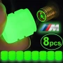 Комплект нови 8 бр. светещи капачки за вентили, флуоресцентни нощни светещи за декорация на кола, снимка 1