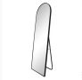 Огледало, Със стойка, 45 х 148  см, Метална рамка, Черен, снимка 1