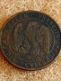 Рядка монета 10 сантима 1855г. Франция Наполеон трети за КОЛЕКЦИЯ 53150, снимка 8