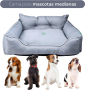 Сиво легло за домашни любимци Размери 75x60x25 cm Ергономично легло за средни кучета , снимка 3