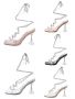 Елегантни дамски сандали на висок ток, 5цвята , снимка 1 - Сандали - 40384475