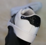 Adidas Superstar Бели с Бляскави Черни Ленти, снимка 3