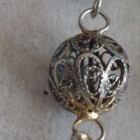 Стара сребърна филигранна огърлица-сребро 900, снимка 8 - Колиета, медальони, синджири - 45594591