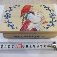 Кутия дървена "SLOVAKIA" за бижута и други, снимка 1 - Други ценни предмети - 45324386