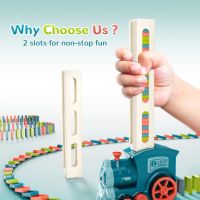 SYHLN Домино влак играчка за деца 3+ годишни, 180 бр. домино блокове, снимка 2 - Образователни игри - 45782474