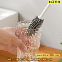 Четка за почистване на чаши и бутилки - Силиконова - КОД 3710, снимка 6 - Други - 45099016