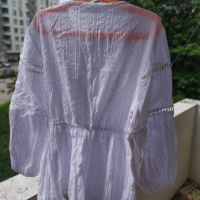 Пролетна блузка Бохо стил бяла нова С-М размер 20 лв , снимка 5 - Блузи с дълъг ръкав и пуловери - 45491497