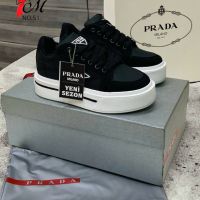 Дамски черни кецове  Prada-GG75y, снимка 1 - Кецове - 45654035