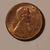 1 цент САЩ 1990 1 цент 1990 Американска монета Линкълн , снимка 2 - Нумизматика и бонистика - 44942020