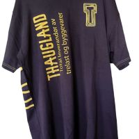 Мъжка тениска с надписи Thaugland, Черна, 95% памук, 77х63 см, XXL, снимка 2 - Тениски - 45480881