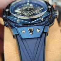 Мъжки луксозен часовник Hublot Sang Bleu 2, снимка 4 - Мъжки - 45539981