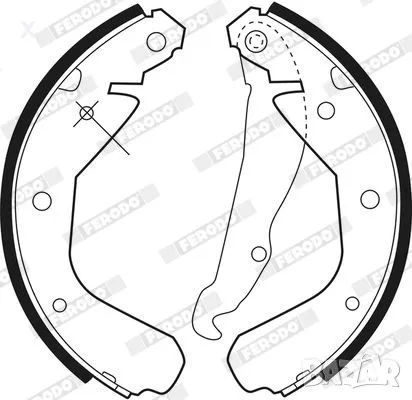 FERODO FSB216 ЗАДНИ ЧЕЛЮСТИ OPEL Kadett D, Kadett Е, Corsa A 1979-2000 OE 1605781 OE 90271938       , снимка 1