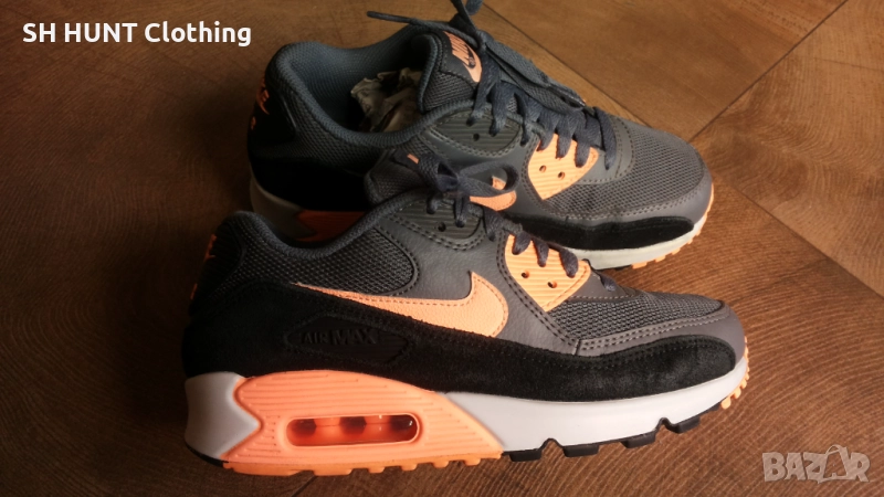 NIKE AIR MAX 90 ESSENTIAL SUNSET GLOW BLACK PLATINUM размер EUR 37,5 / UK 4 маратонки 114-13-S, снимка 1