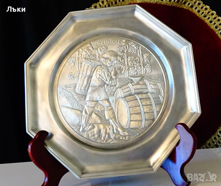 Калаена чиния Гроздобер и Винопроизводство. , снимка 1