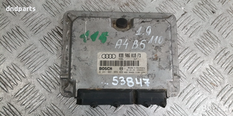 Компютър Audi A4 B5 1.9TDI 110hp 1999г. 038906018FD 0281001966	, снимка 1