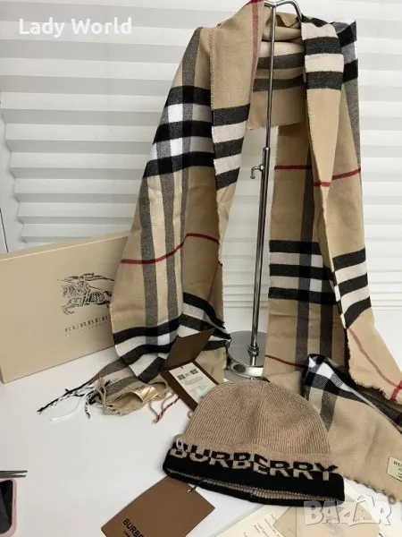 BURBERRY Кашмирен шал с кутия. Лукс качество, снимка 1