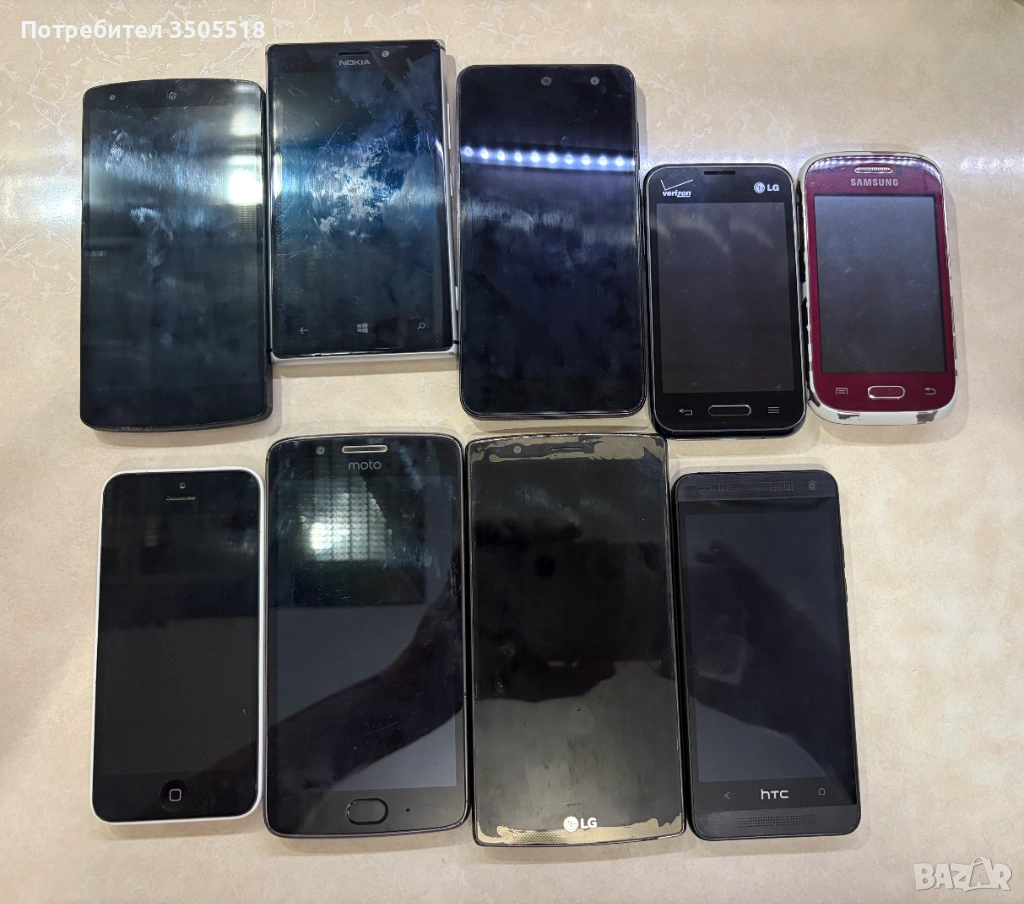 9 Телефона за части, снимка 1