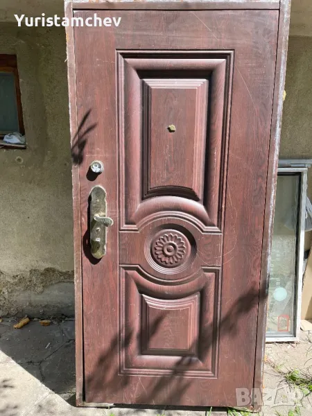 Метална врата с брава двустранно заключване.Без ключ., снимка 1