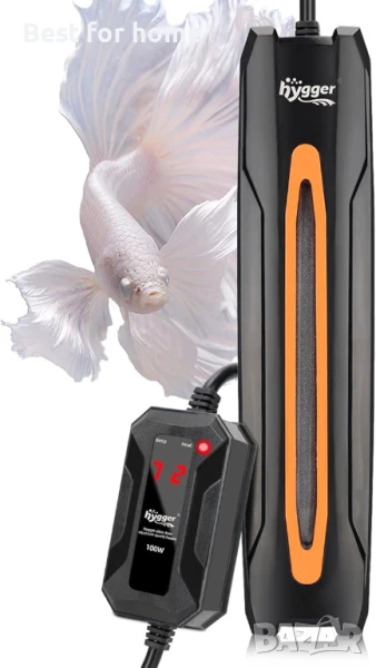 hygger 100W кварцов нагревател за аквариум с LED дигитален дисплей, снимка 1