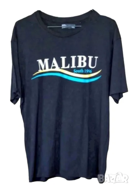 Мъжка тениска с надпис Bershka, Черна, XL, снимка 1