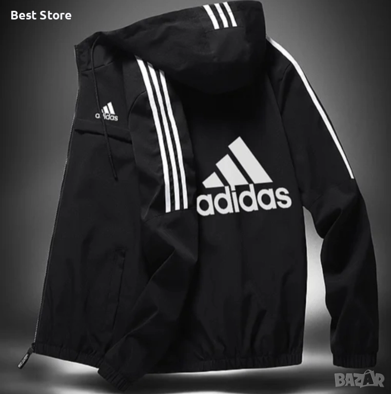 Adidas Черна Мъжка Ветровка Шушляк Адидас , снимка 1