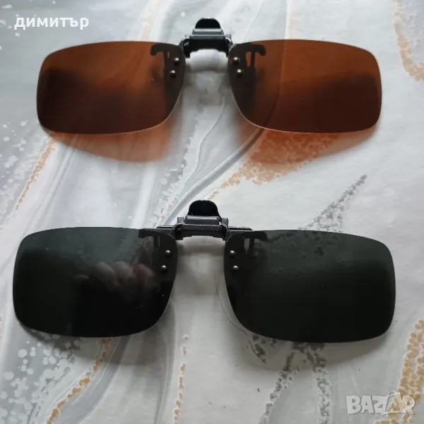 Поляризирани слънчеви очила на щипка-кафяви и черни!, снимка 1