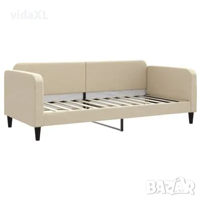 vidaXL Кушетка, кремава, 90x200 см, текстил（SKU:354037）, снимка 1