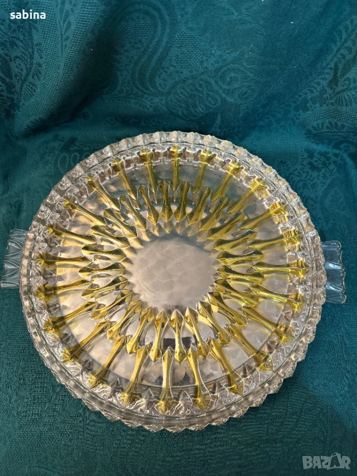 Плато/поднос от кристално стъкло за торта Walther Glas, снимка 1