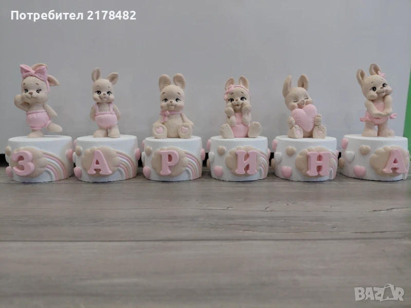 Керамични кубчета "Зайчета", снимка 1