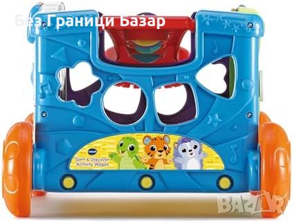 Нов Светещ образователен вагон VTech със сортиращи форми Играчка деца, снимка 1