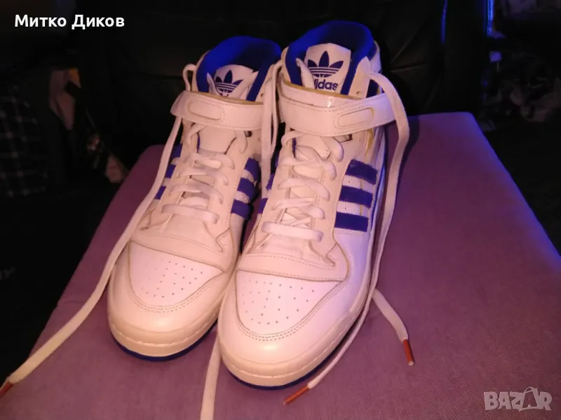 Adidas маркови естествена кожа сникърси маратонки високи  UK 9=5 US 10 №44 стелка 28см нови, снимка 1