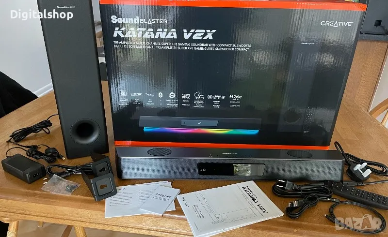 Creative Sound Blaster Katana V2X,Разопаковани Аудио продукти,12м.г., снимка 1