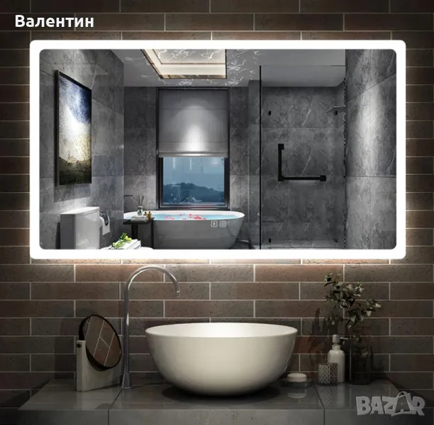 LED Огледало за баня с фул екстри 120х70, снимка 1