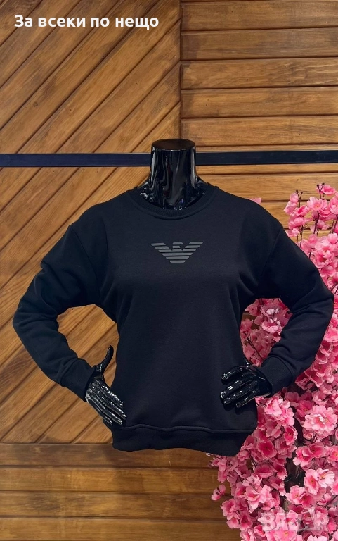 Emporio Armani Дамска Черна Блуза С Дълъг Ръкав  Код A1236, снимка 1