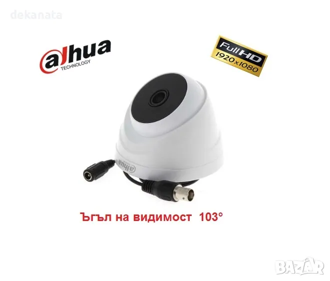 DAHUA HAC-T1A21-0280B - Full HD 1080p камера Ъгъл на видимост 103° до 20 метра нощно, снимка 1