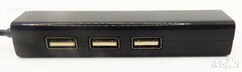 Micro USB HUB с 3 USB порта и LAN RJ45, снимка 1