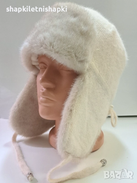 Дамска шапка лукс,ангора,вълна - 109, снимка 1