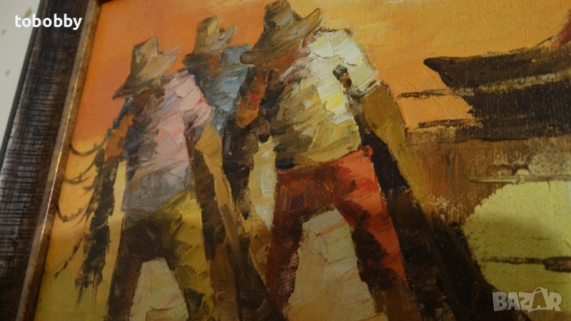Картина "Рибари", маслен шедьовър, снимка 1