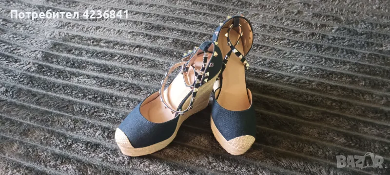 Дънкови обувки на платформа, снимка 1