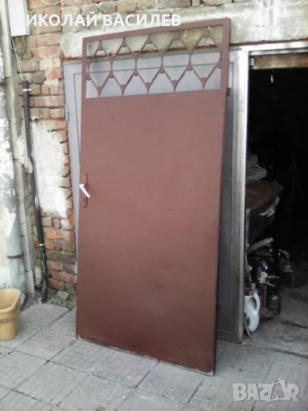 Метална  врата  -  без  каса   с  панти  /  95 / 2  м   ., снимка 1