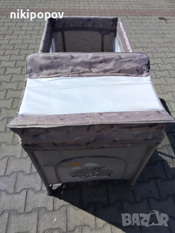 LORELLI Детска кошара на 2 нива с повивалник MOONLIGHT бежов, снимка 10 - Кошарки - 53565221