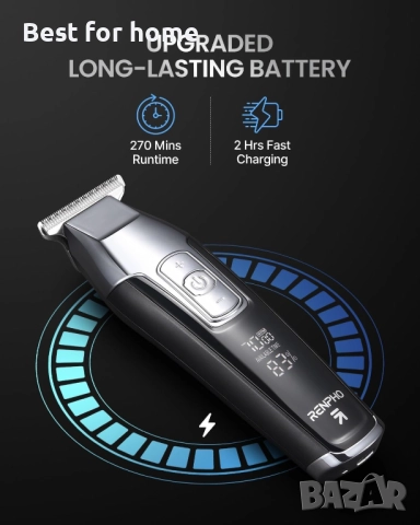 Професионална машинка за подстригване RENPHO – 4 скорости, LED дисплей, 270 мин. батерия, снимка 5 - Друга електроника - 52966753