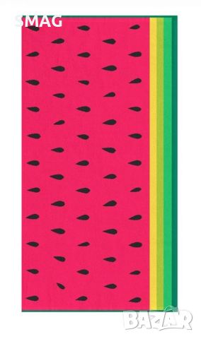 Памучна плажна кърпа (хавлия) Диня Дизайн 75x150 см, снимка 1 - Други - 46370517