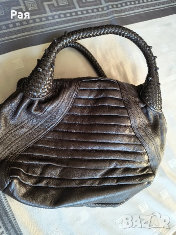 Фенди Кафява кожена чанта Fendi Spy , снимка 14 - Чанти - 54235353