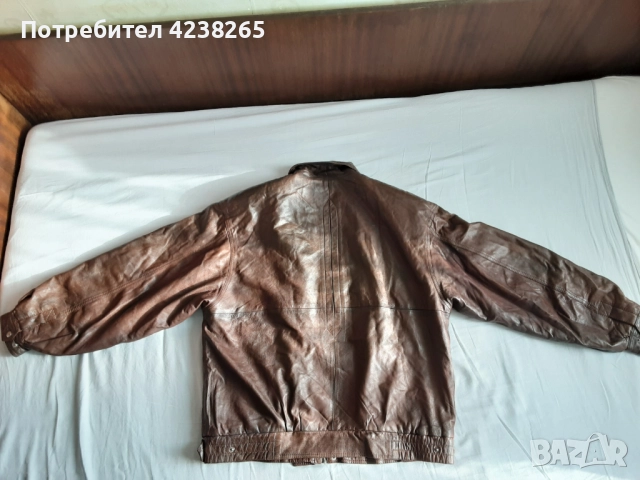 Кожено яке, естествена кожа, №56 кафяво, снимка 3 - Якета - 52221884