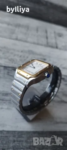 Мъжки часовник Cartier Santos Quartz - реплика , снимка 4 - Мъжки - 47887444